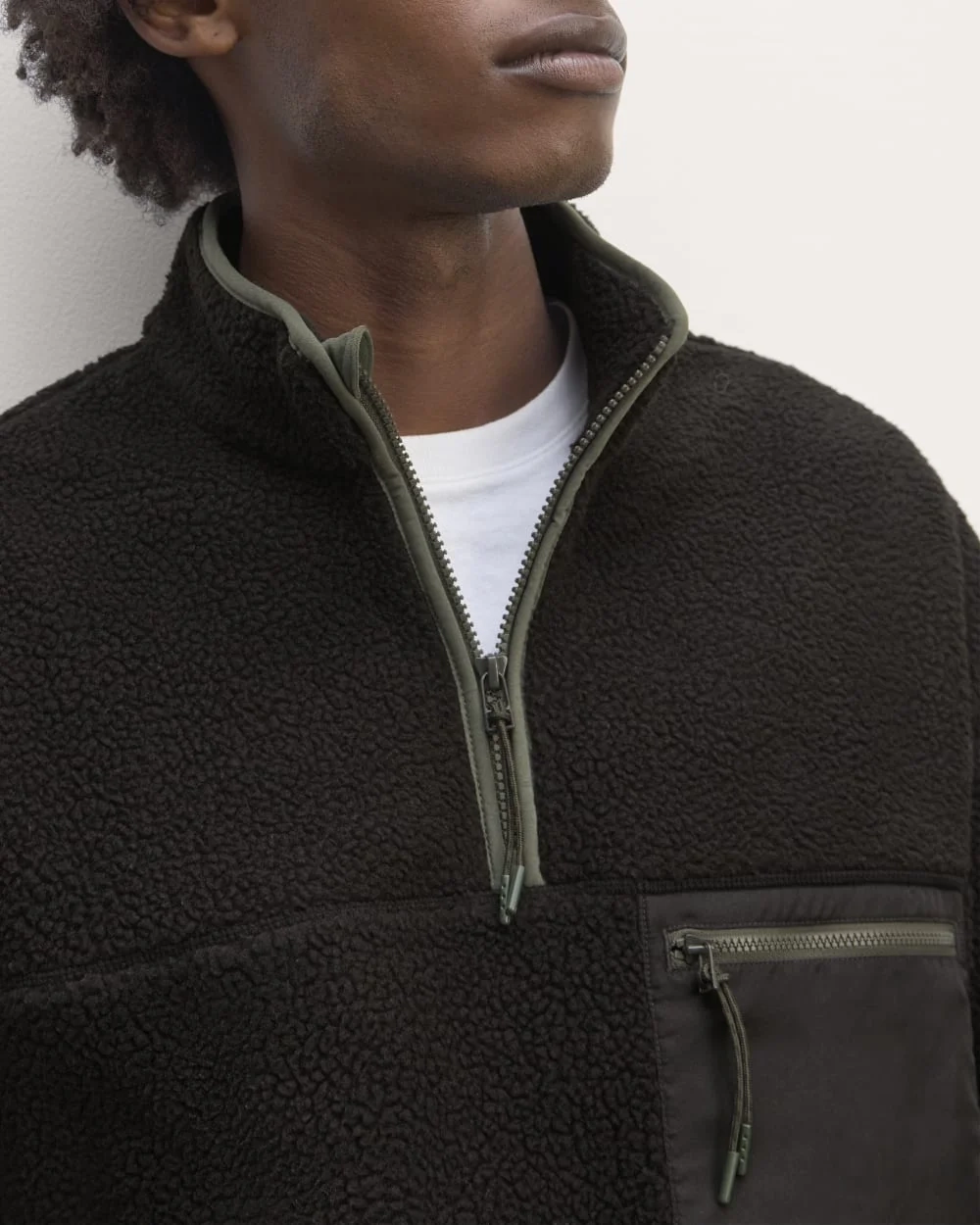 The Teddy Quarter-Zip Fleece | Black (4)