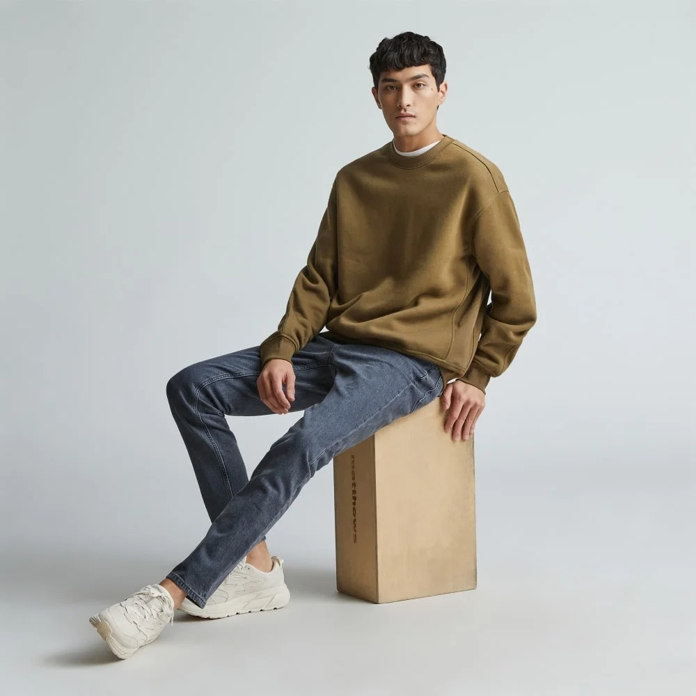 The ReTrack Crewneck Sweatshirt | Beech (3)