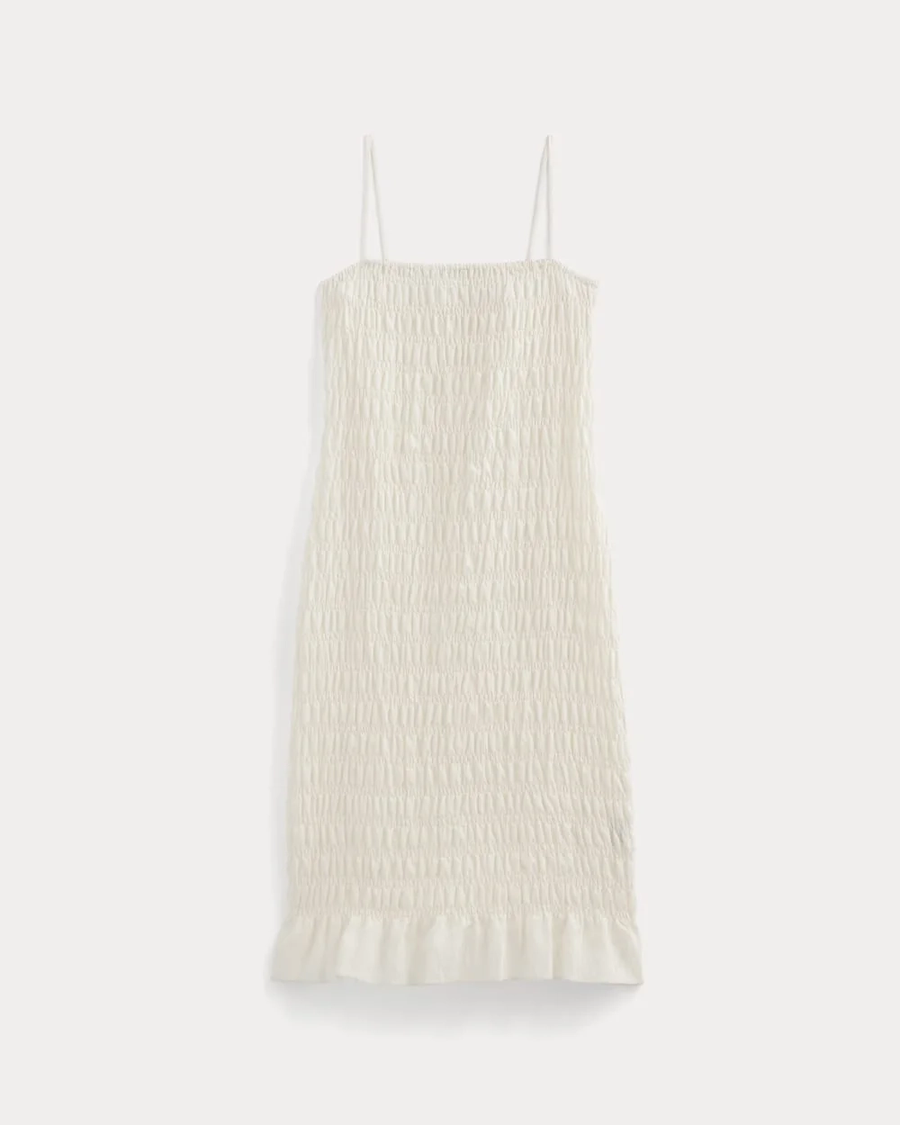 The Smocked Column Dress | Bone (4)