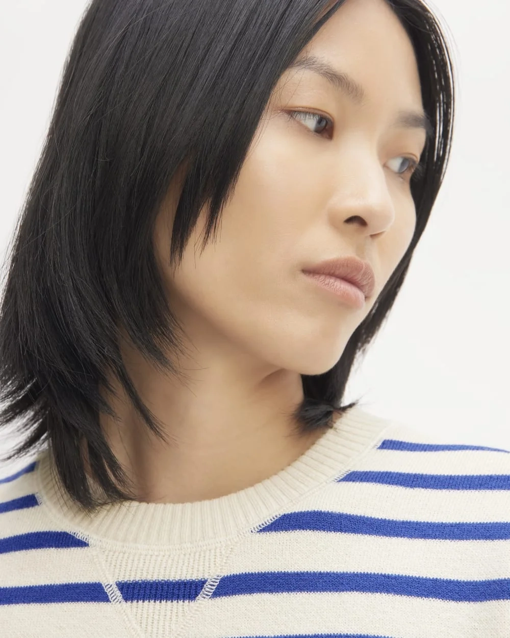 The Cotton-Merino Sweatshirt | Canvas / Lapis Blue (2)