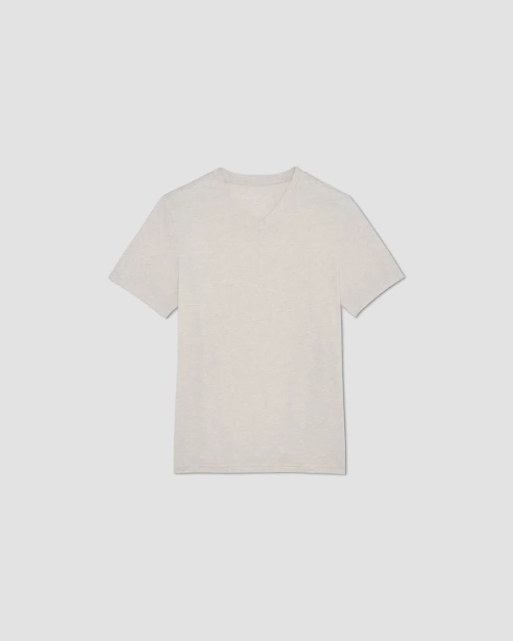 The Essential Organic V-Neck Tee | Heathered Oat (3)