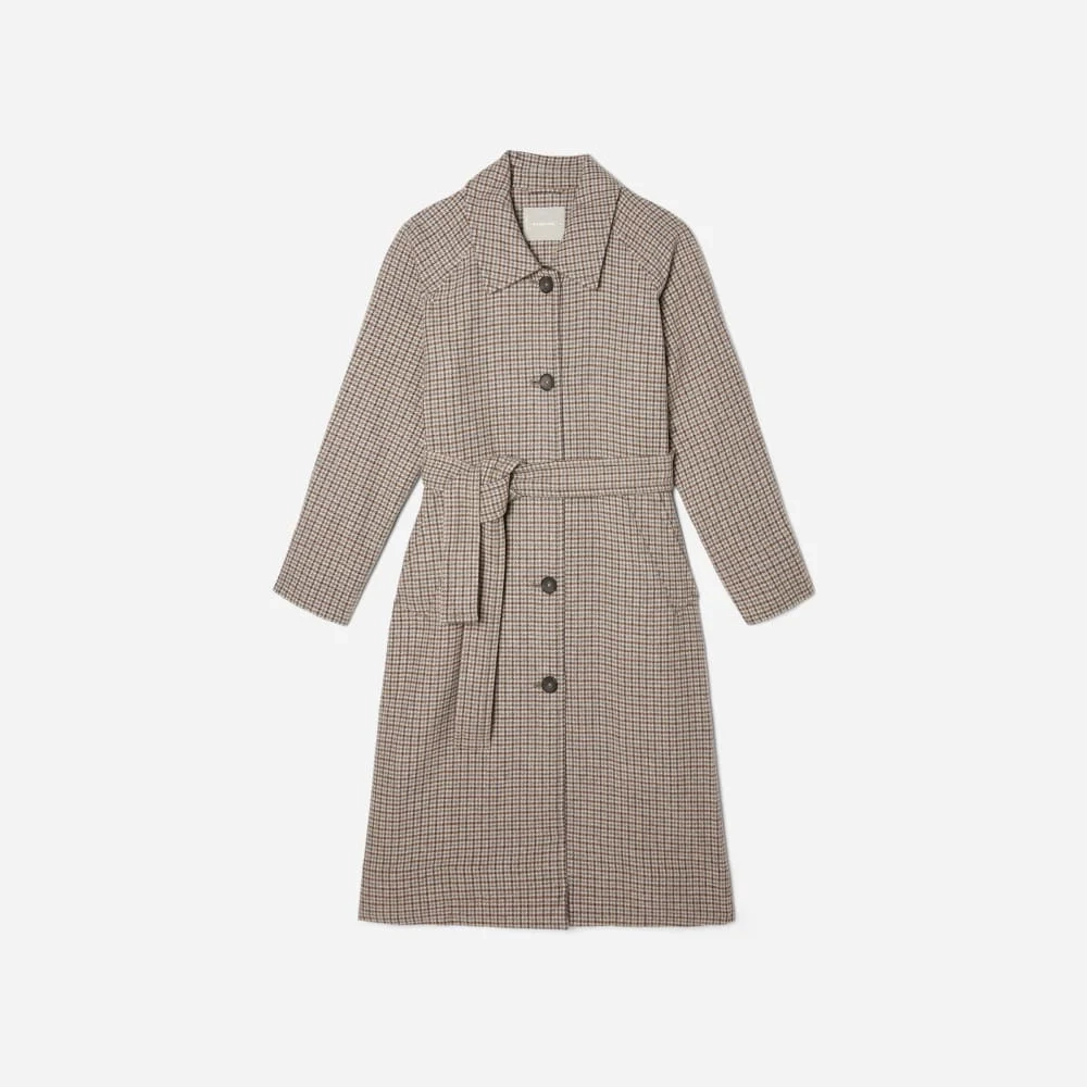 The Italian ReWool® Trench | Pewter Houndstooth (4)