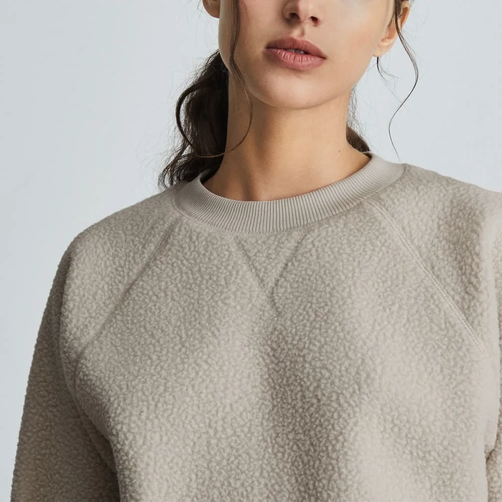The ReNew Fleece Raglan Sweatshirt | Sandstone (2)