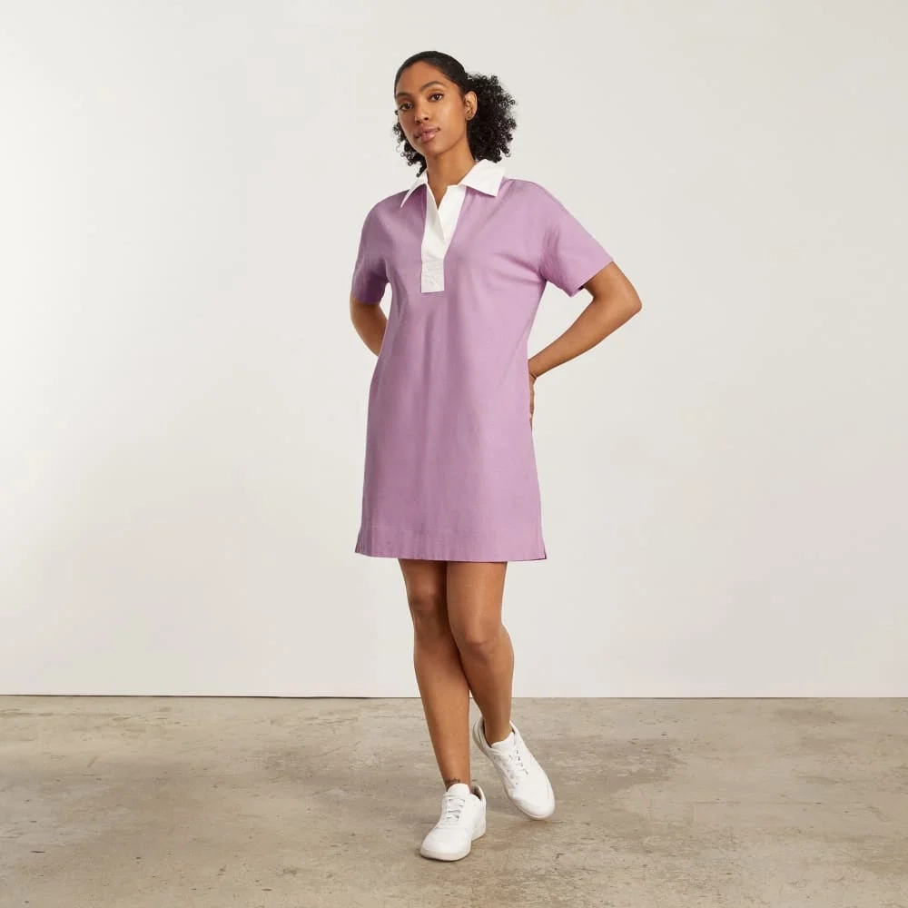 The Organic Cotton Polo Dress | Lilac (3)
