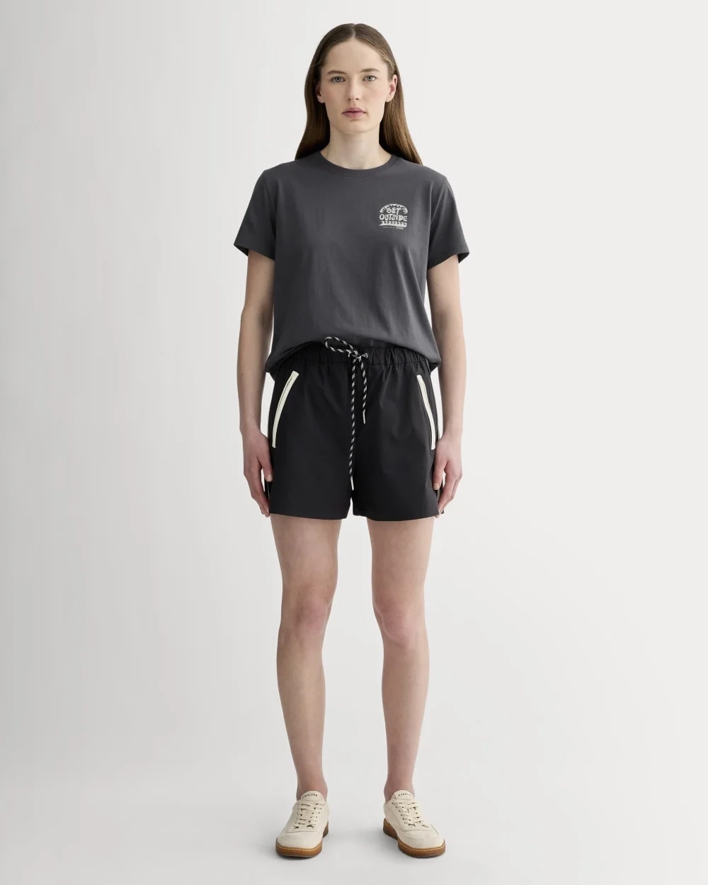 The Everlane x Parks Project Box-Cut Tee | Forged Iron / Natural (3)