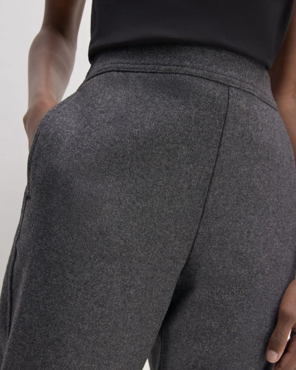 The Wool Flannel Pull-On Pant | Heather Charcoal (2)
