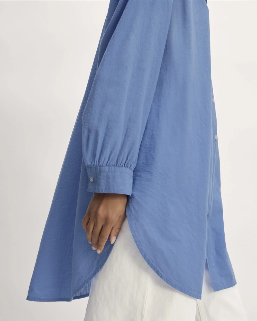 The Gauze Oversized Shirt | Blue Opal (3)