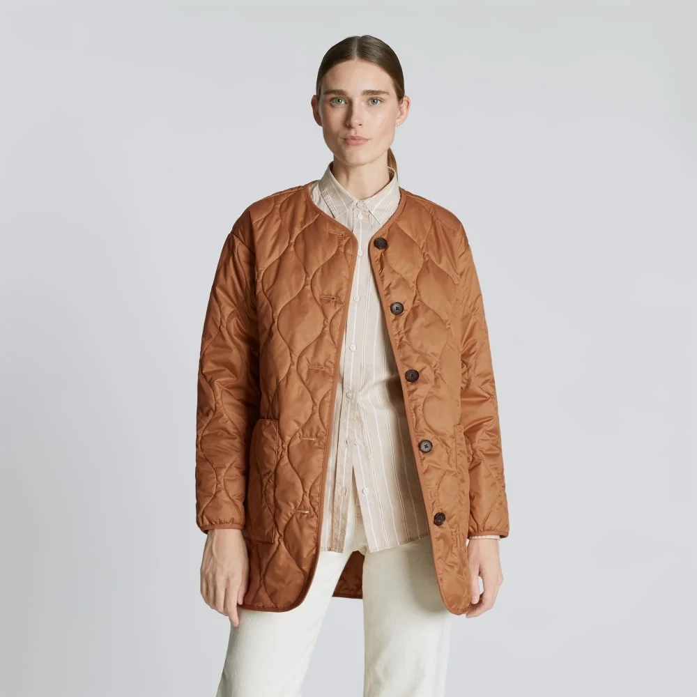 The Quilted Liner | Tawny Brown