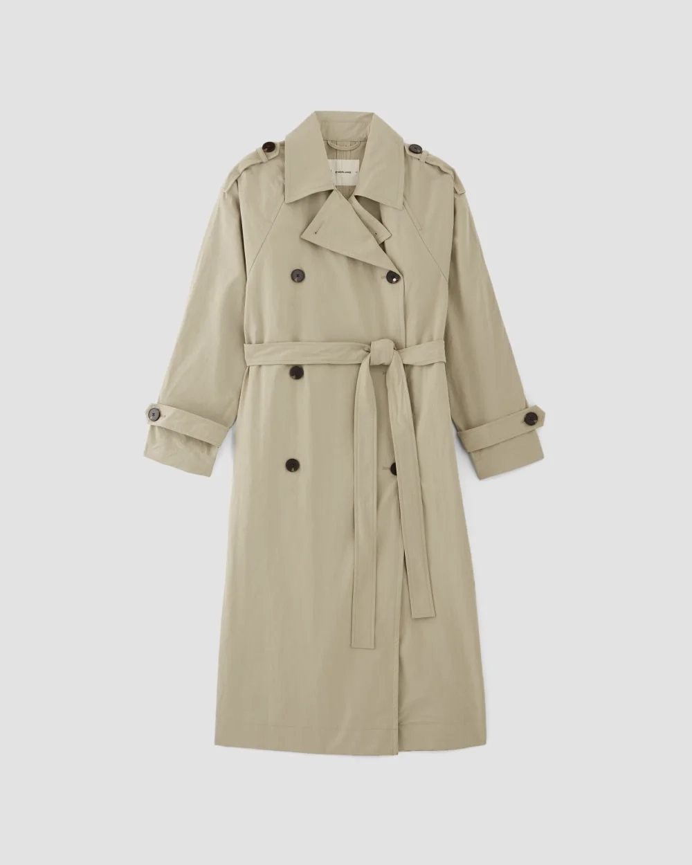 The ReNew Long Trench Coat | Trench Coat Khaki (4)