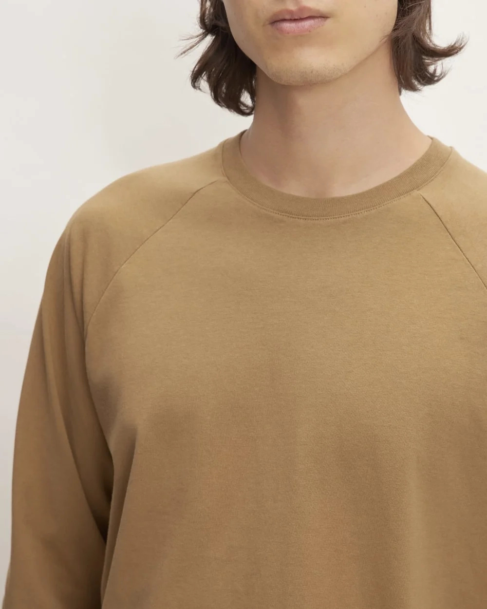 The Premium-Weight Long-Sleeve Crew | Uniform | Toasted Coconut (2)