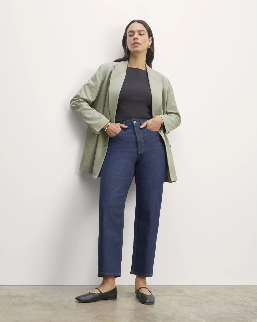 The Double-Breasted Blazer in Buttersmooth | Seagrass (3)