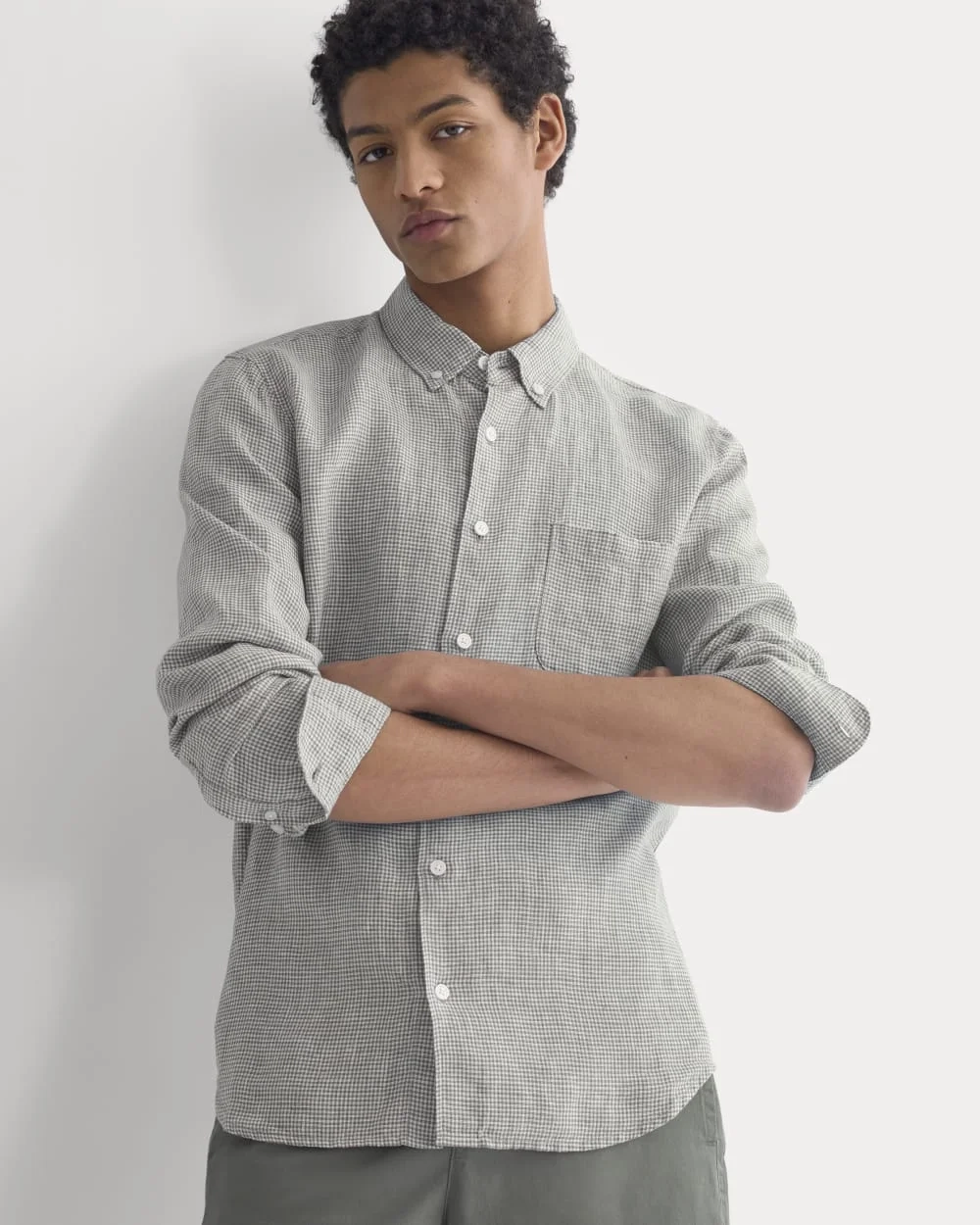 The Classic Shirt in Linen | Agave Green