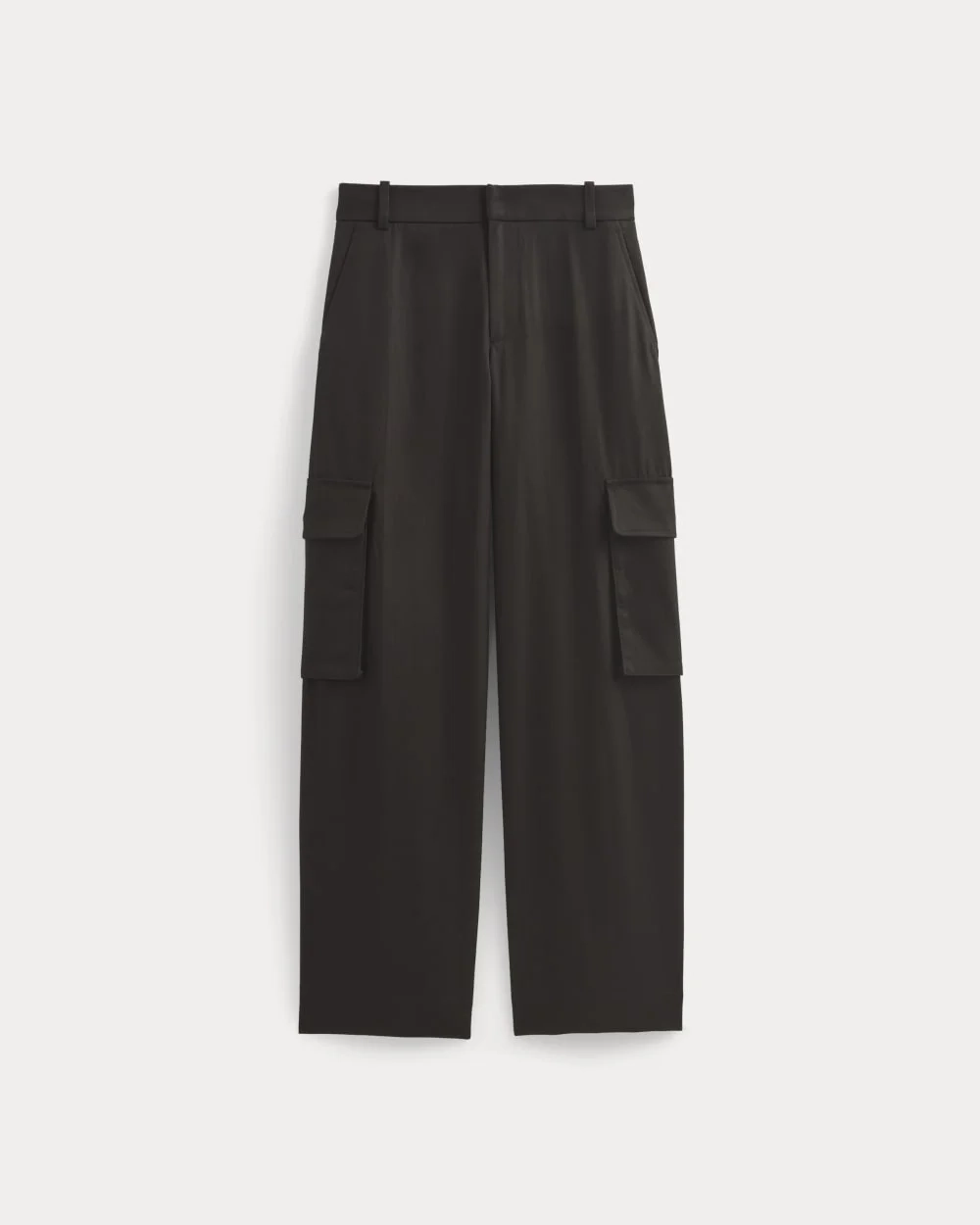 Wide-Leg Cargo Trouser in Buttersmooth | Black (2)