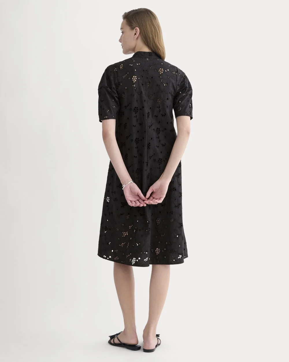 The Eyelet Midi Dress | Black (2)