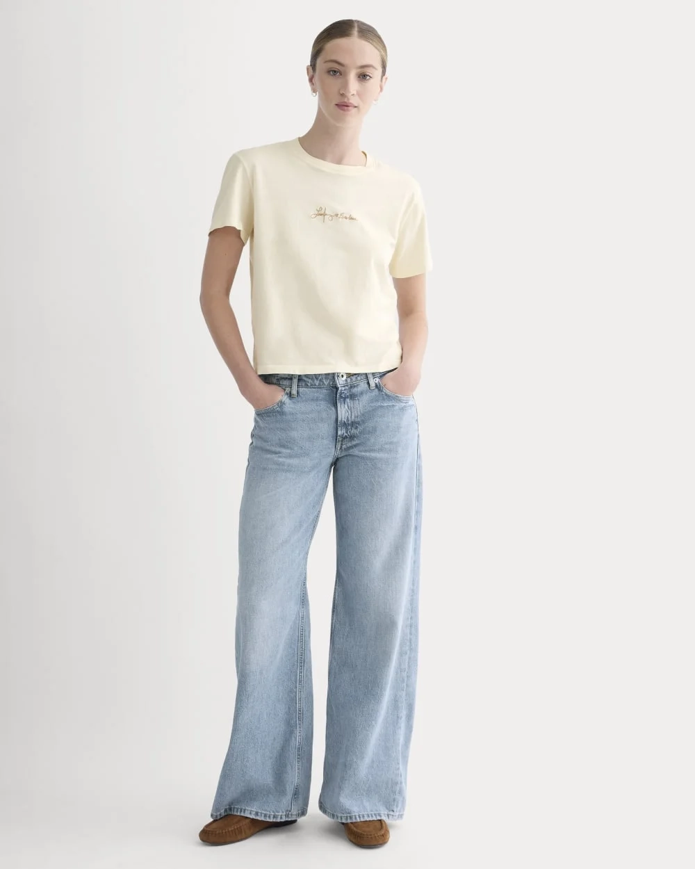 Everlane x The Laufey Foundation Box-Cut Tee | Bone (2)