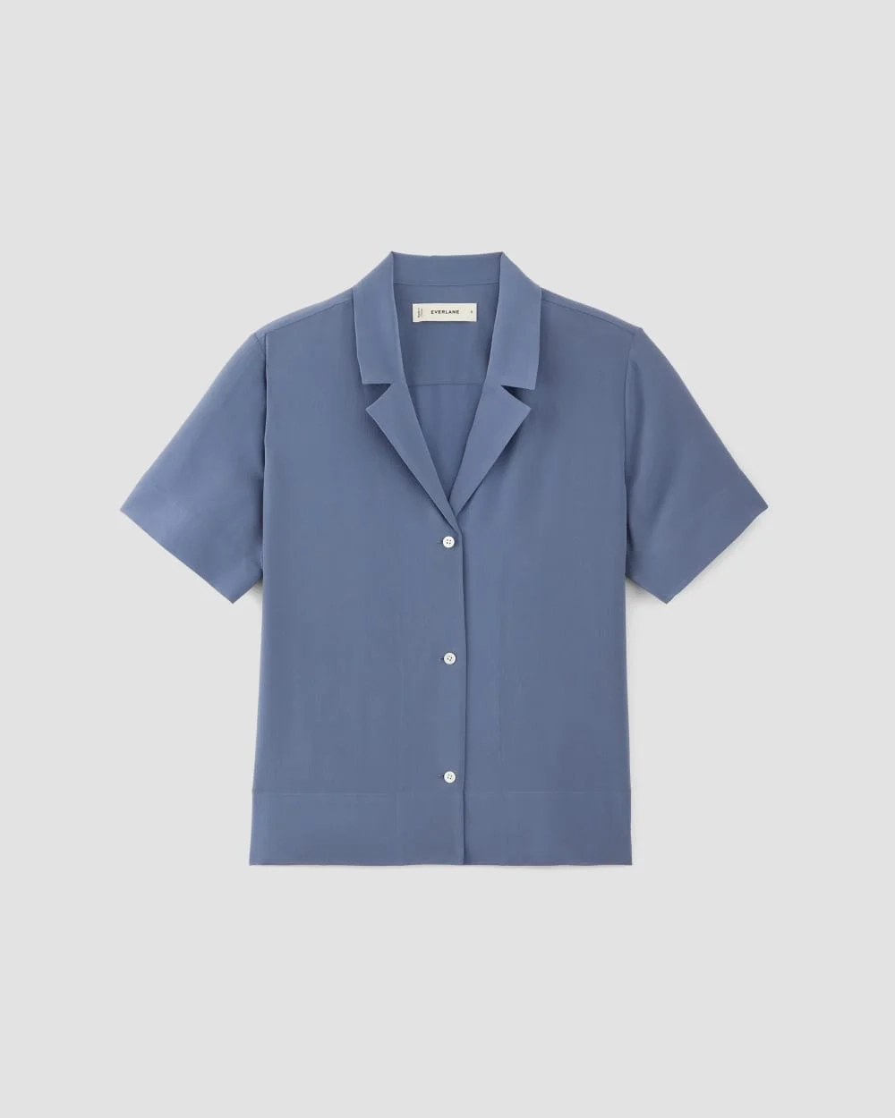 The Notch Shirt in Washable Silk | French Blue (3)