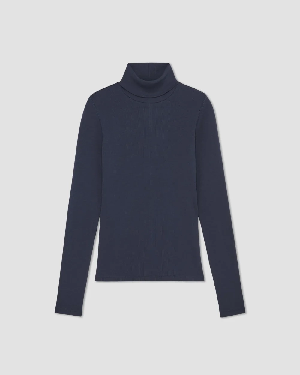 The Luxe Rib Turtleneck | Navy (4)