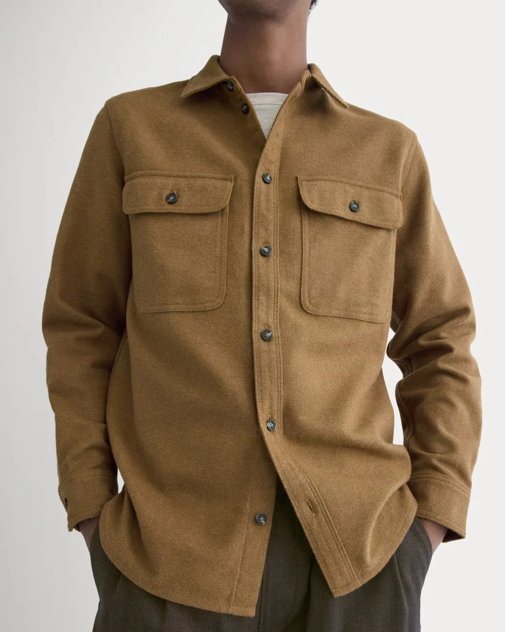 The Heavyweight Overshirt | Uniform | Heathered Toffee (2)