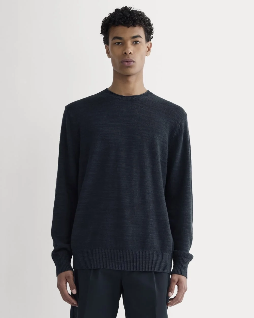The Cotton Linen Pullover | Navy