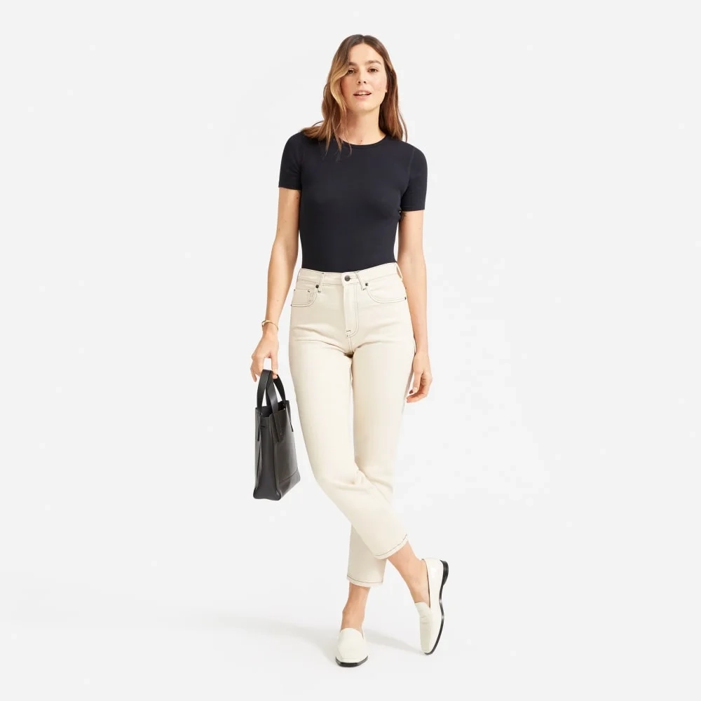 The Pima Micro-Rib Crew Tee | Black (3)