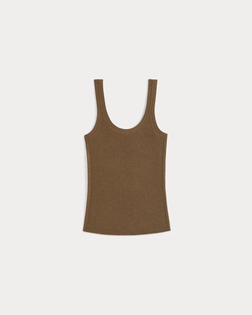 The Light Ribbed Cami in Ultrasoft Merino | Heathered Toffee (2)