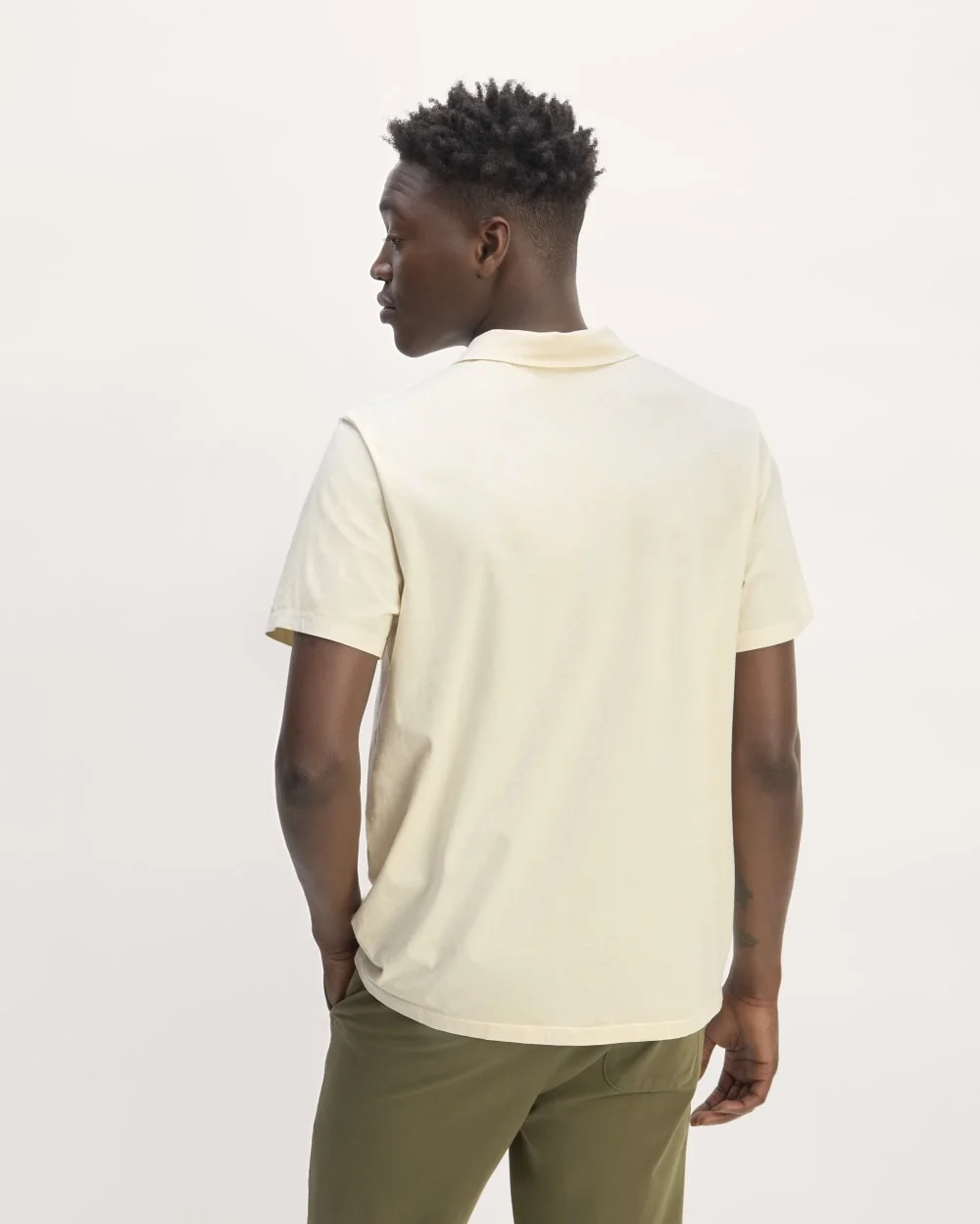 The Essential Organic Garment-Dyed Polo | Parchment (2)