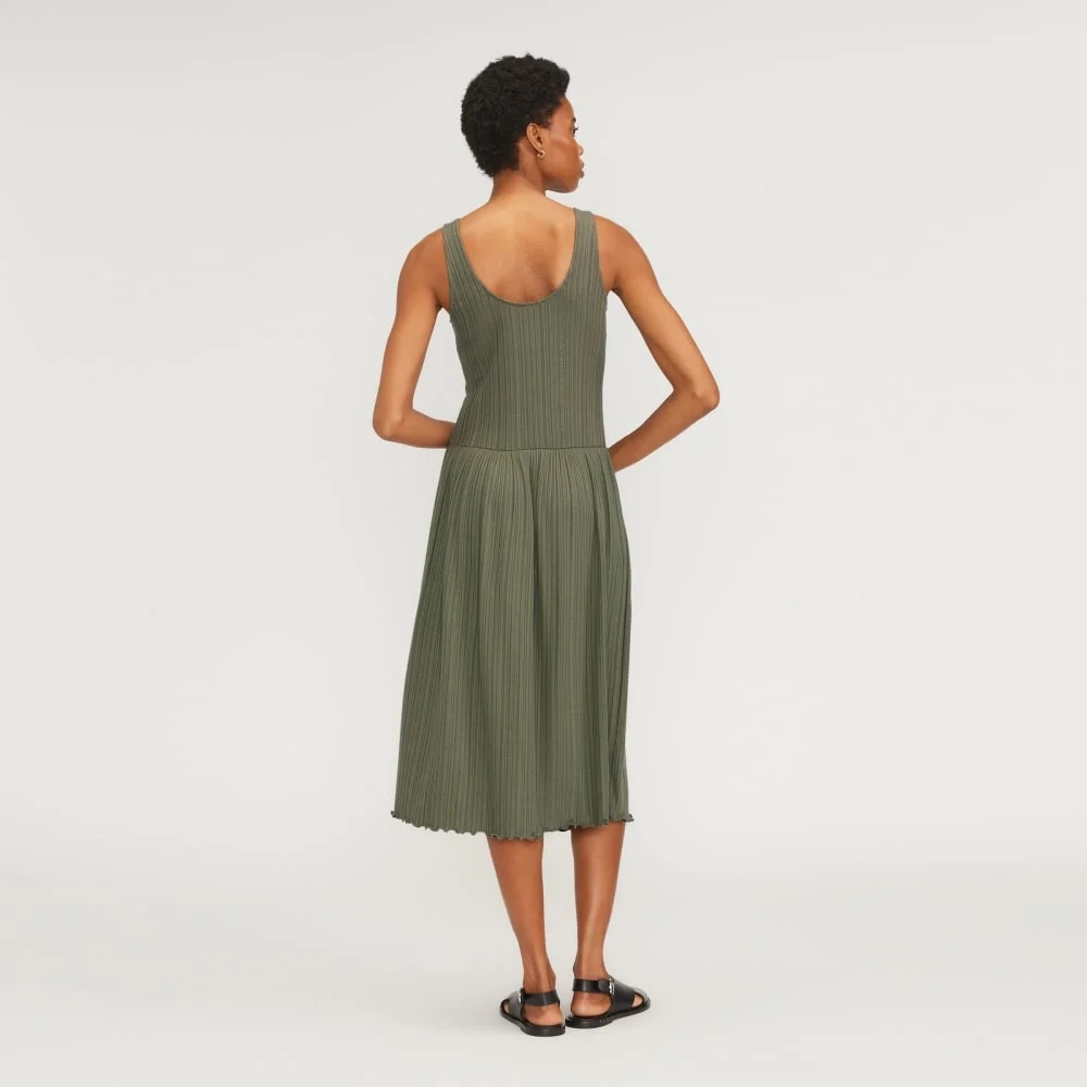 The Rib Soft Knit Scoop-Neck Dress | Kalamata (2)