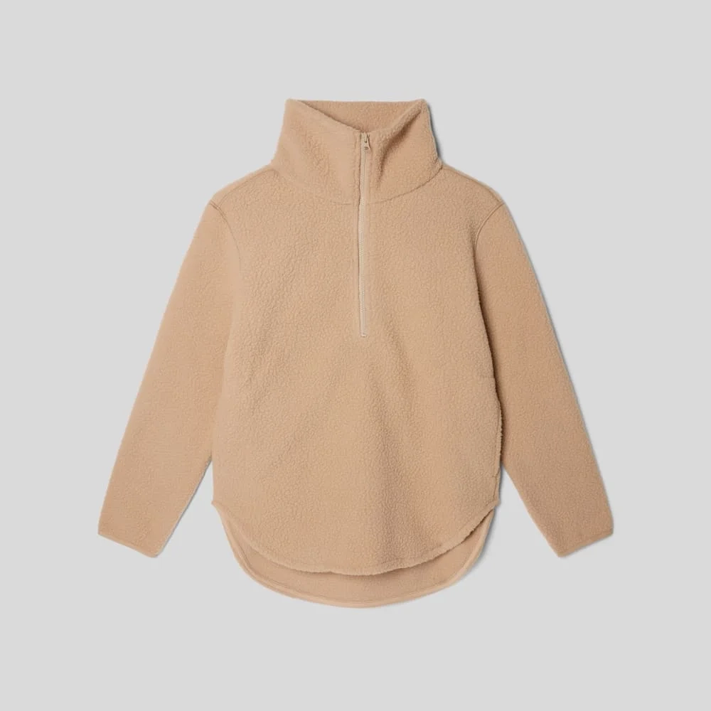 The ReNew Fleece Half-Zip | Tan (4)
