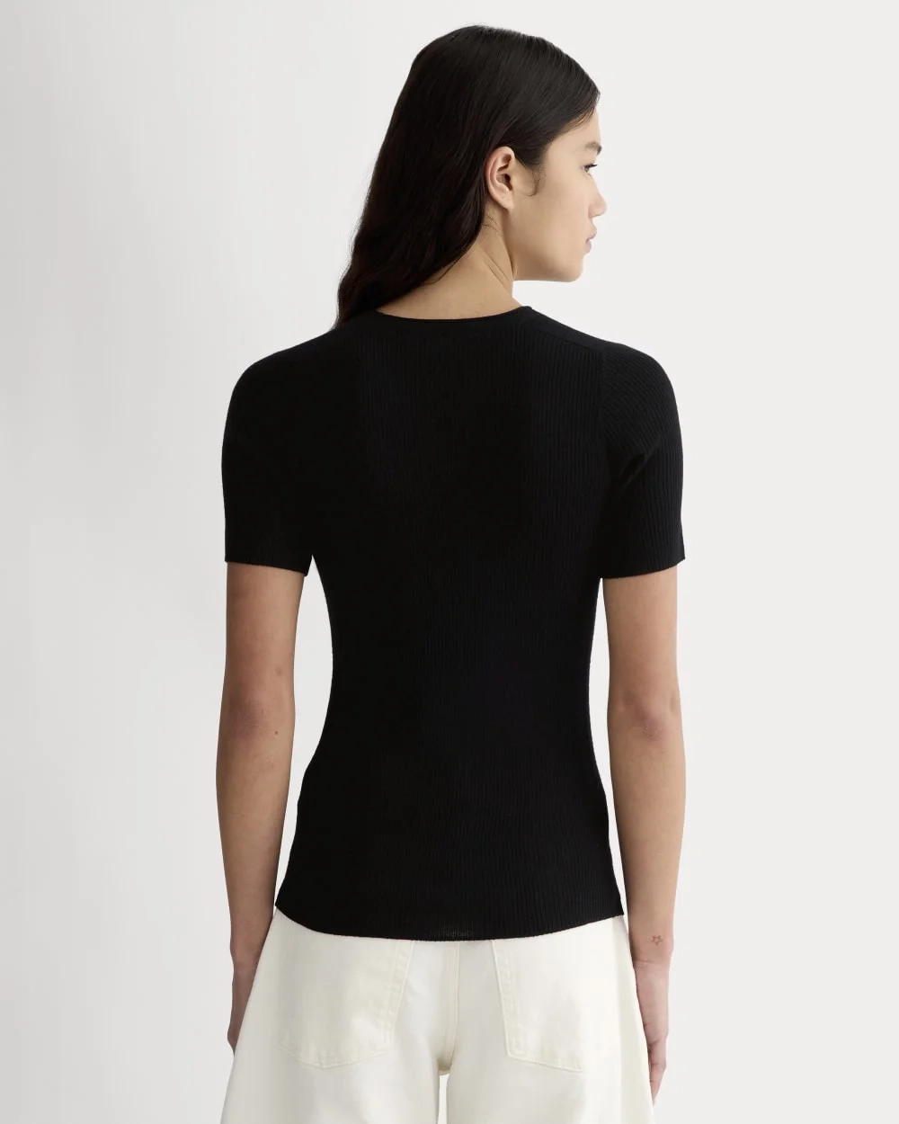 The Sweater Tee in Ultrasoft Merino | Black (4)