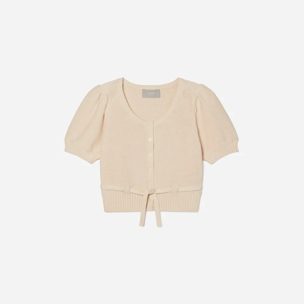The Puff Sleeve Sweater Top | Parchment
