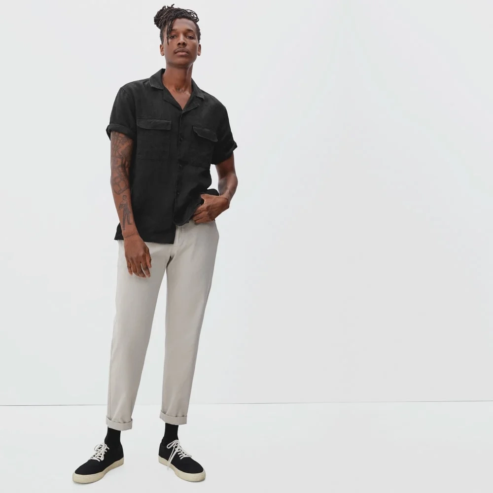The Resort Shirt in Linen | Black (3)