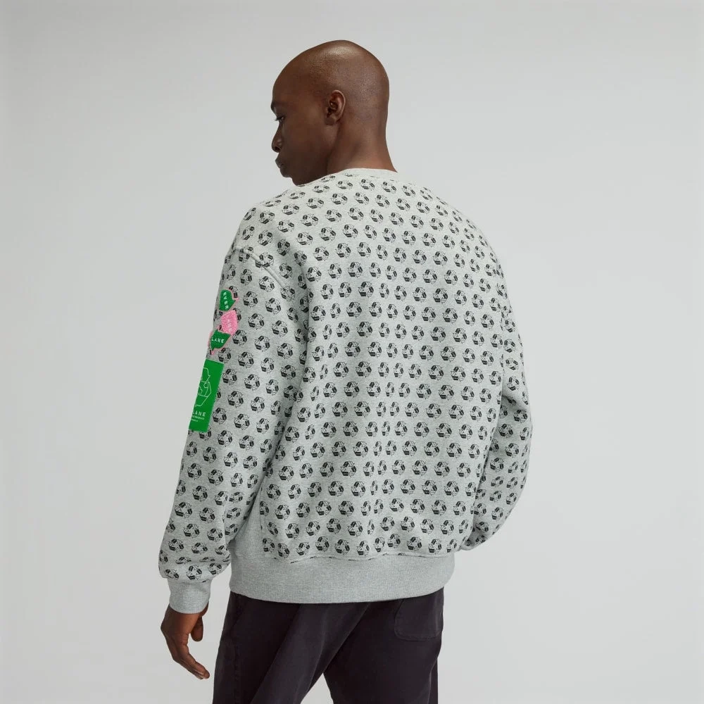 The ReTrack Crewneck Sweatshirt | Earth Day Grey Multi (2)