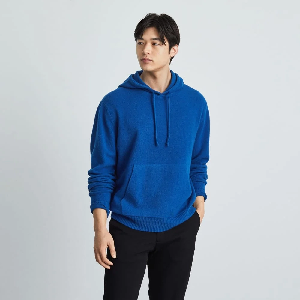 The Felted Merino Hoodie | Azure (4)
