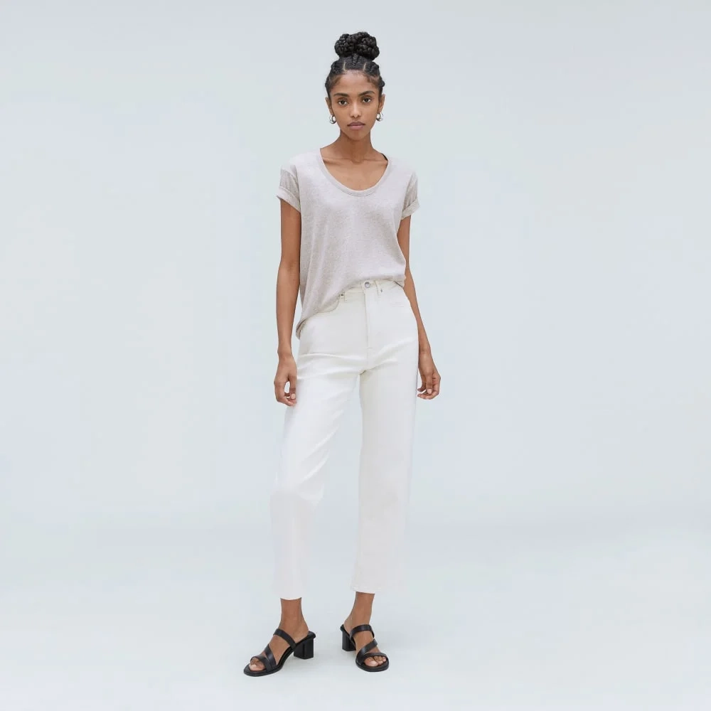 The Air Scoop-Neck Tee | Heathered Oatmeal (3)