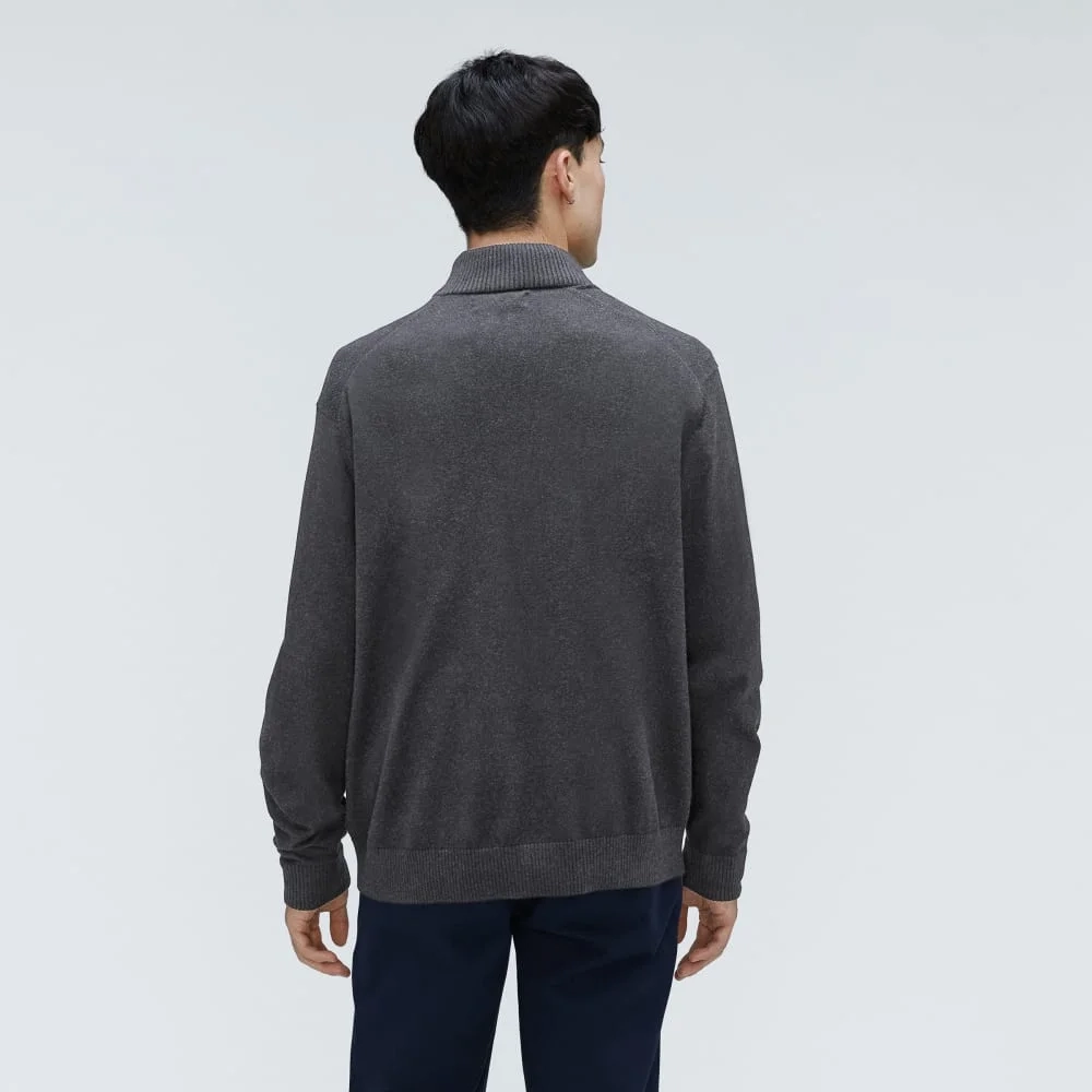 The No-Sweat Full Zip Sweater | Heather Ash (2)