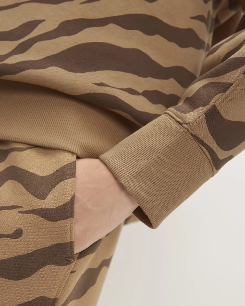 The ReTrack Oversized Crew | Cocoa Tiger Stripe (3)