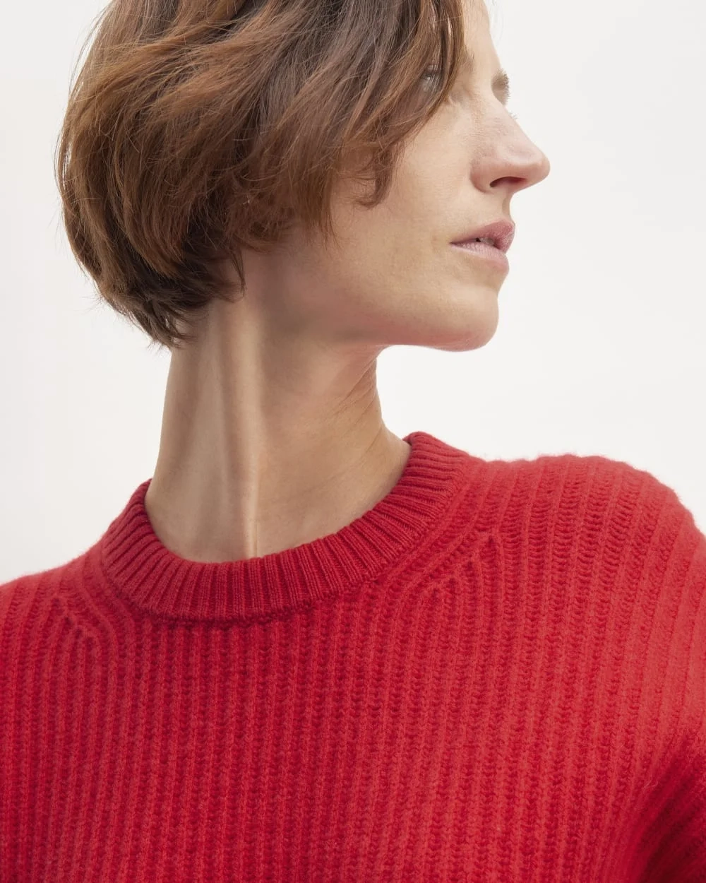 The Oversized Crew in Luxe Merino | Classic Red (3)
