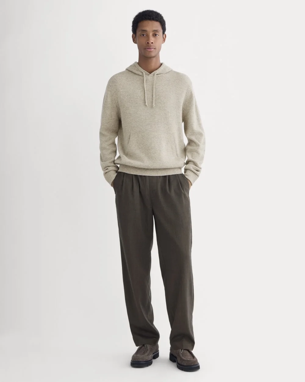 The Felted Merino Hoodie | Heather Gravel (2)