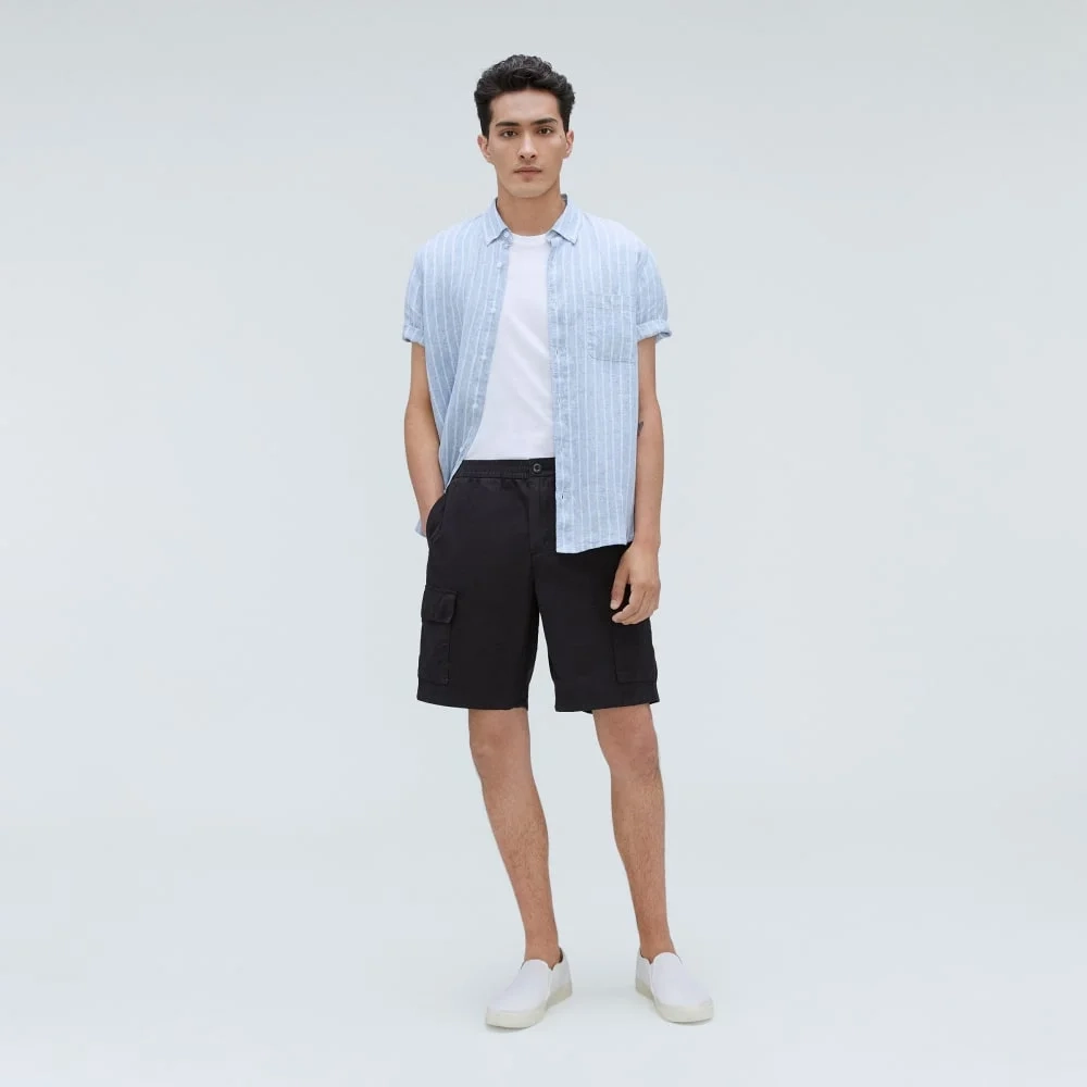 The Cotton Linen Short | Black (3)