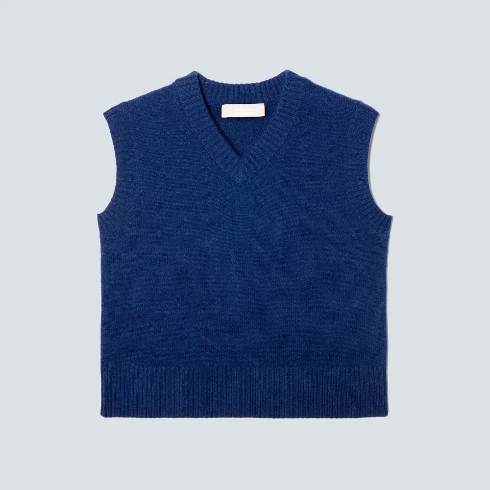 The Cashmere Vest | Bright Navy (3)