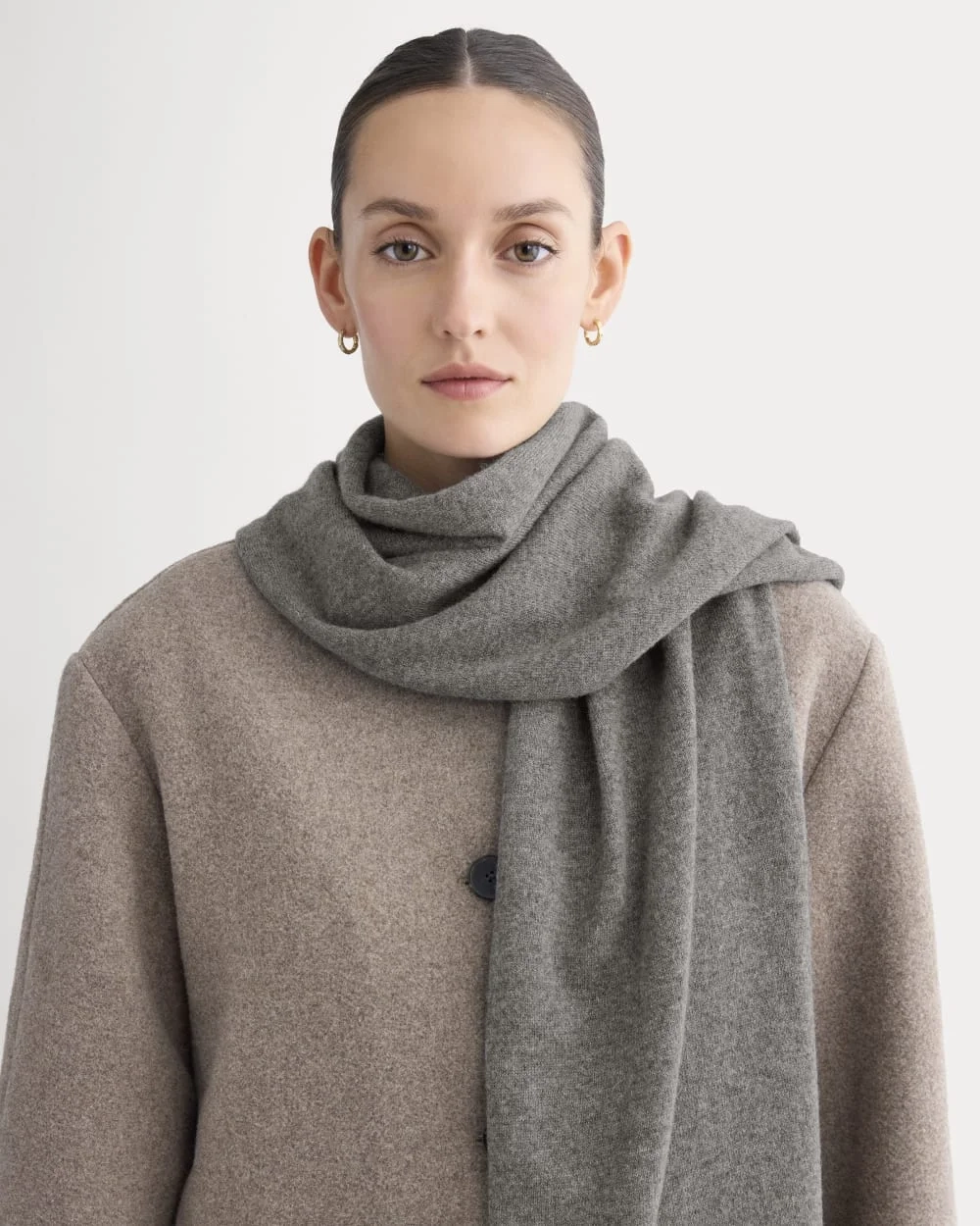 The Cashmere Scarf | Heather Charcoal (2)