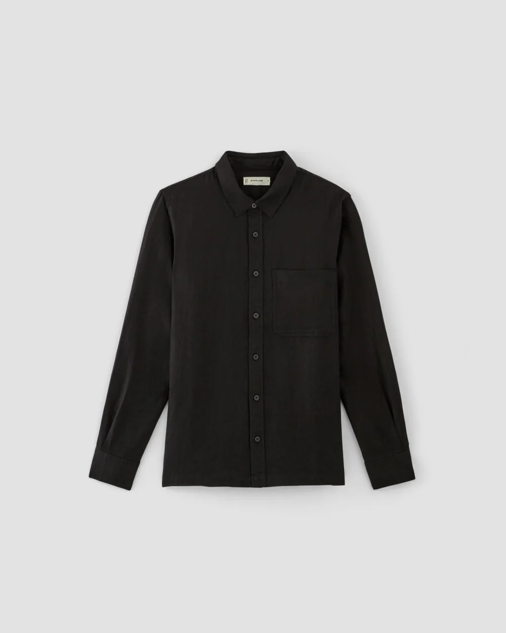 The Linen Straight Hem Shirt | Black (3)