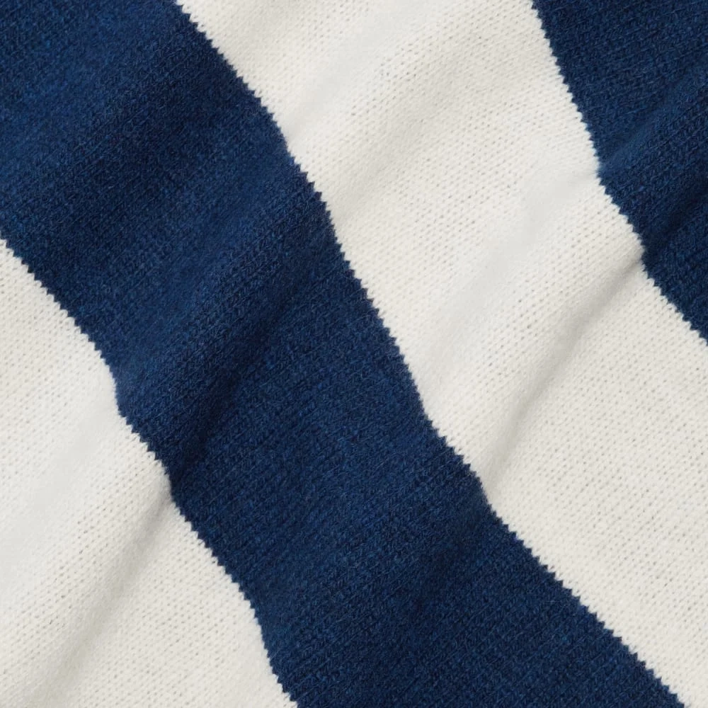 The Cashmere Scarf | Bright Navy / Bone (3)