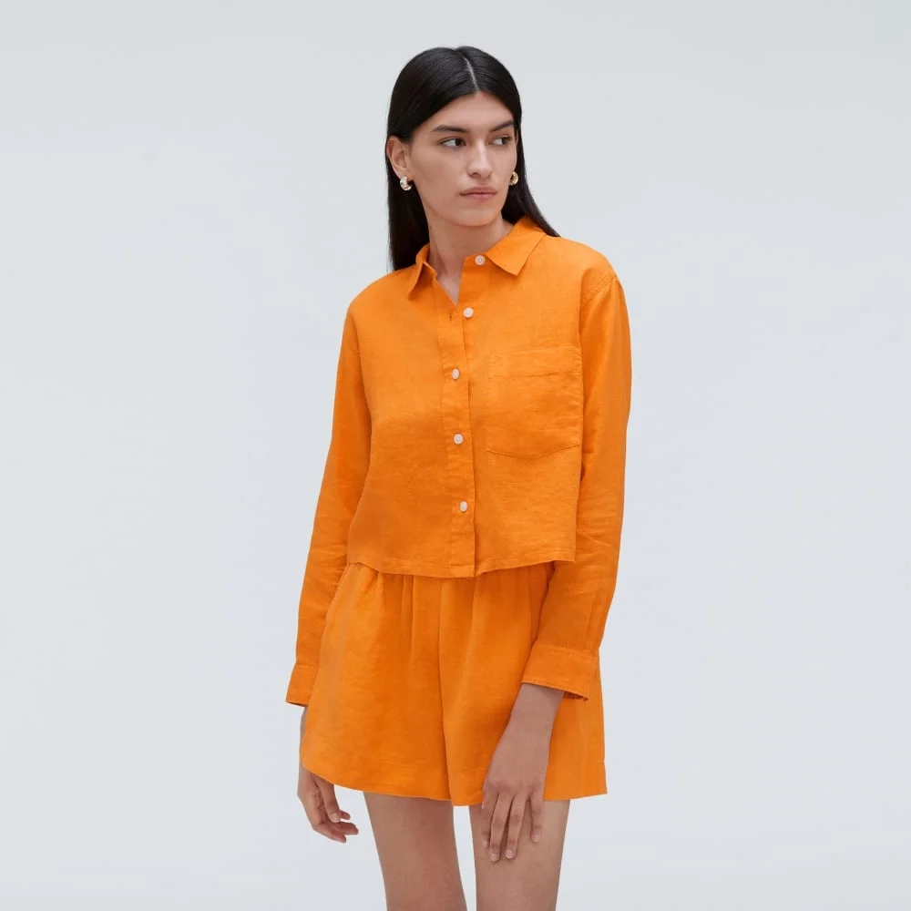 The Linen Way Short Shirt | Turmeric (2)