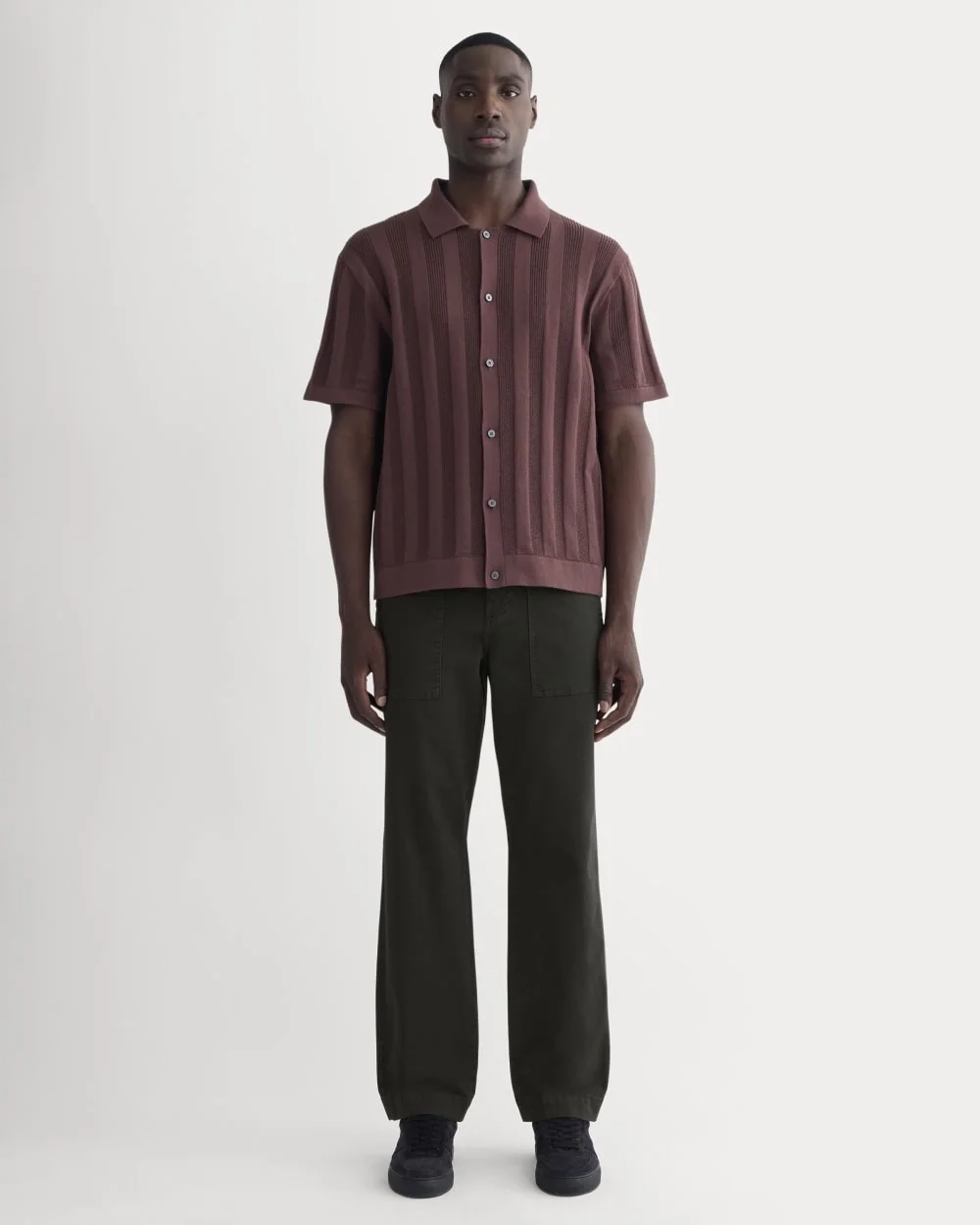 The No-Sweat Ribbed Polo | Dark Mahogany (3)