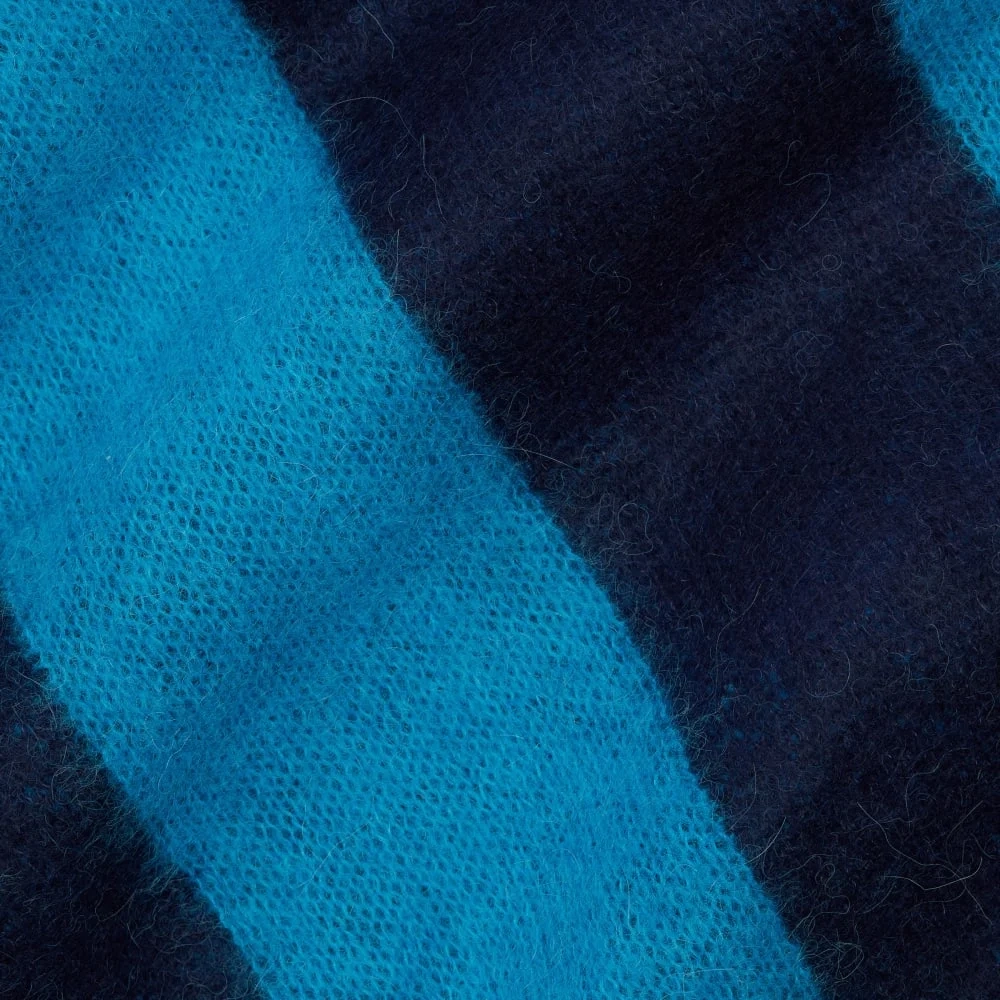 The Alpaca Patterned Scarf | Horizon Blue / Ocean Cavern (3)