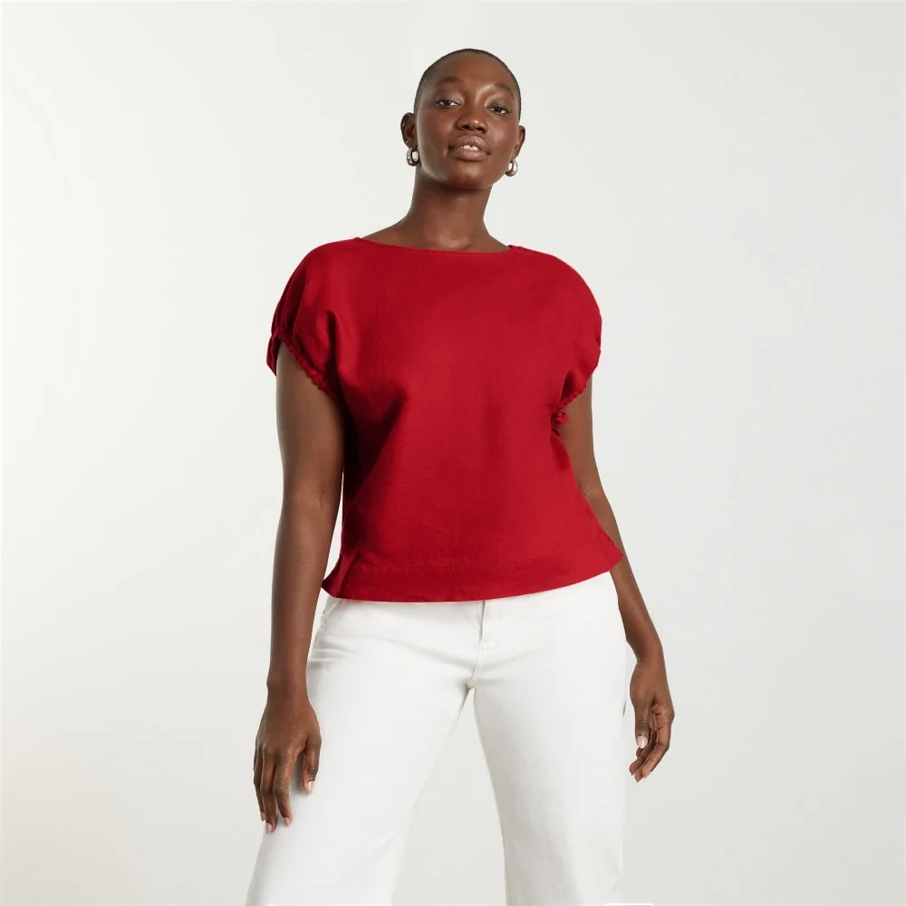 The Drawstring Tunic | Goji Berry (3)