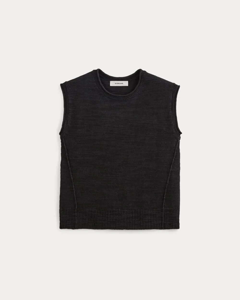 The Muscle Sweater in Cotton Linen | Black (2)