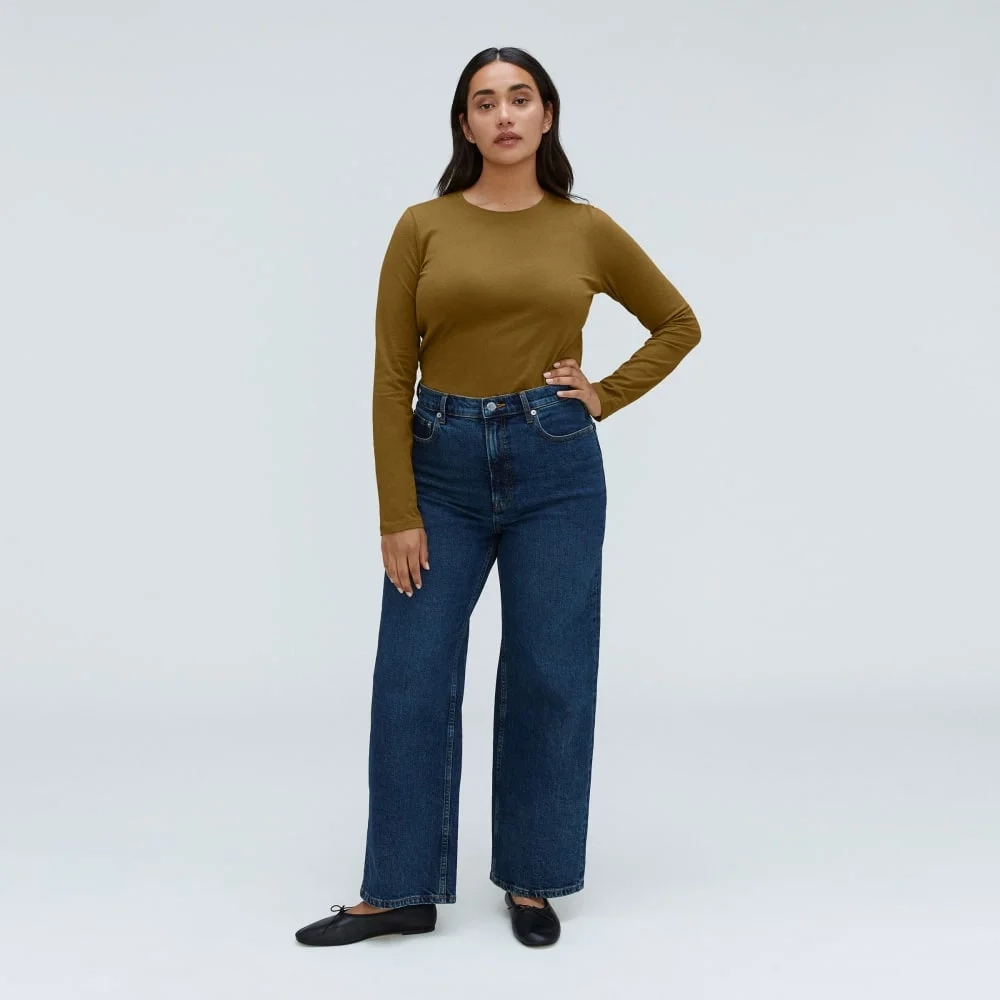 The Organic Cotton Long-Sleeve Crew | Tapenade (2)