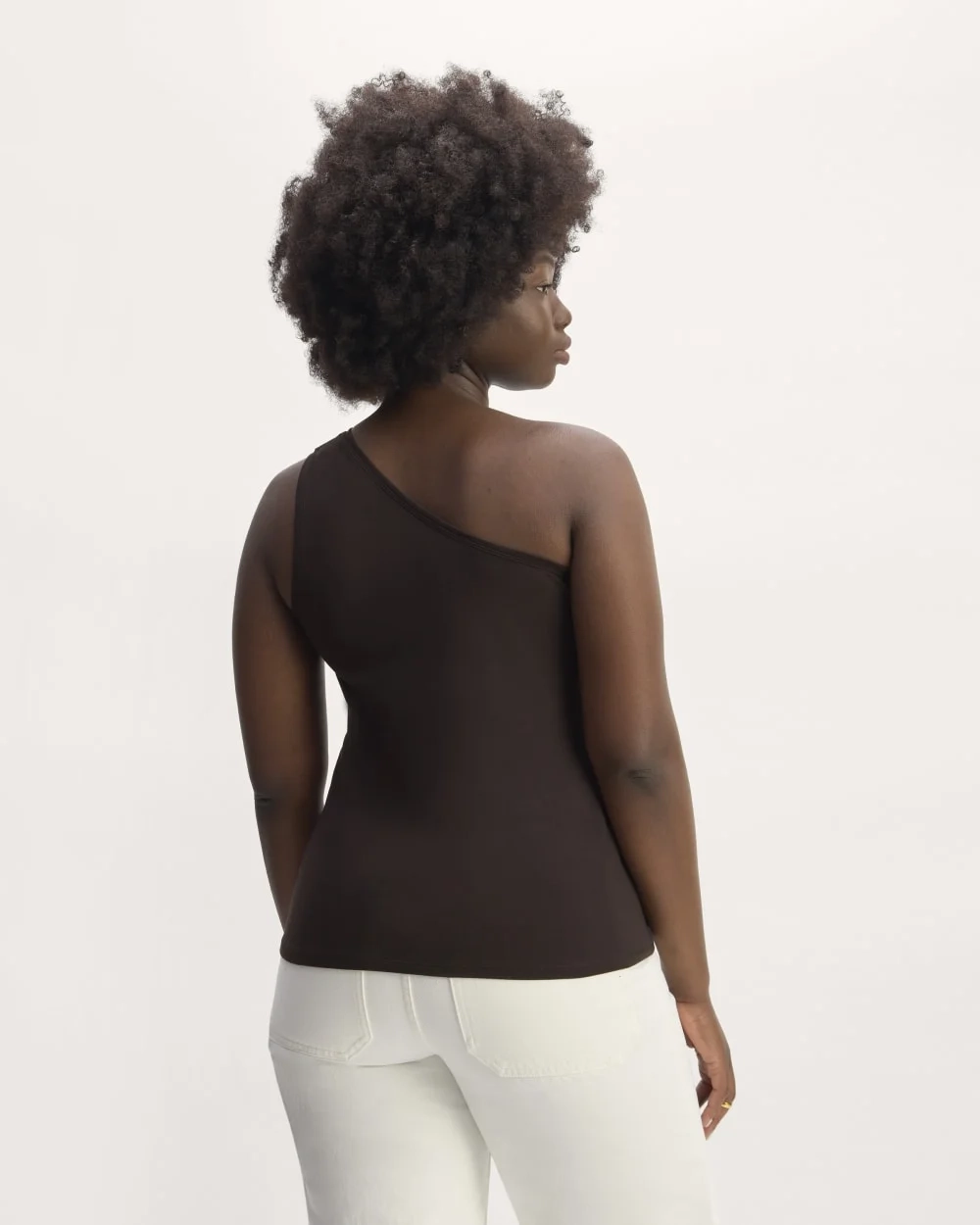 The Form One-Shoulder Tank | Black (2)